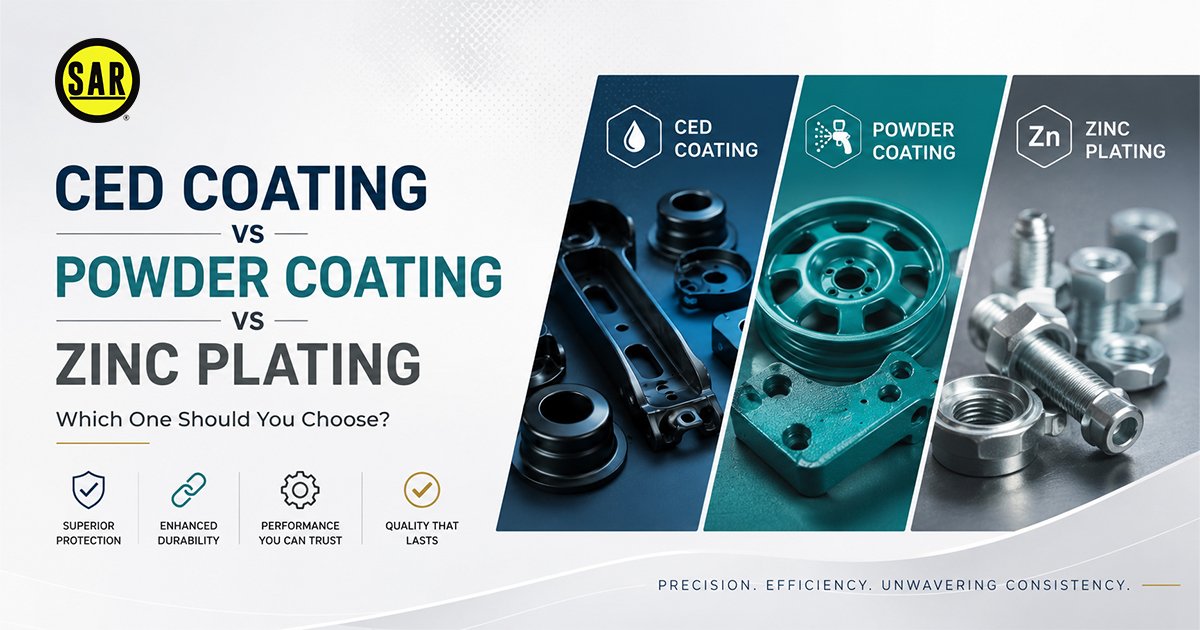 CED Coating vs Powder Coating vs Zinc Plating